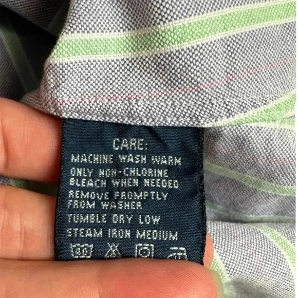 Ralph Lauren Boy's Slim Fit Striped Button-Down Shirt Purple Size M - Picture 6 of 6